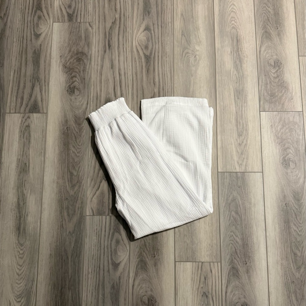 Z Supply White Gauze Full Length Pants